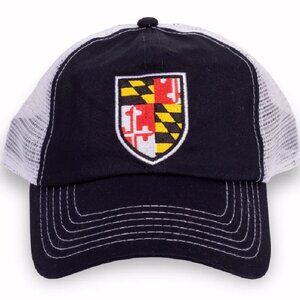 Maryland Flag Shield Mesh Back Embroidered Cap Hat - NEW Fast Ship